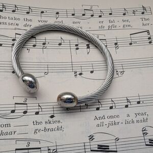 Silver Twisted Cable Bracelet Small